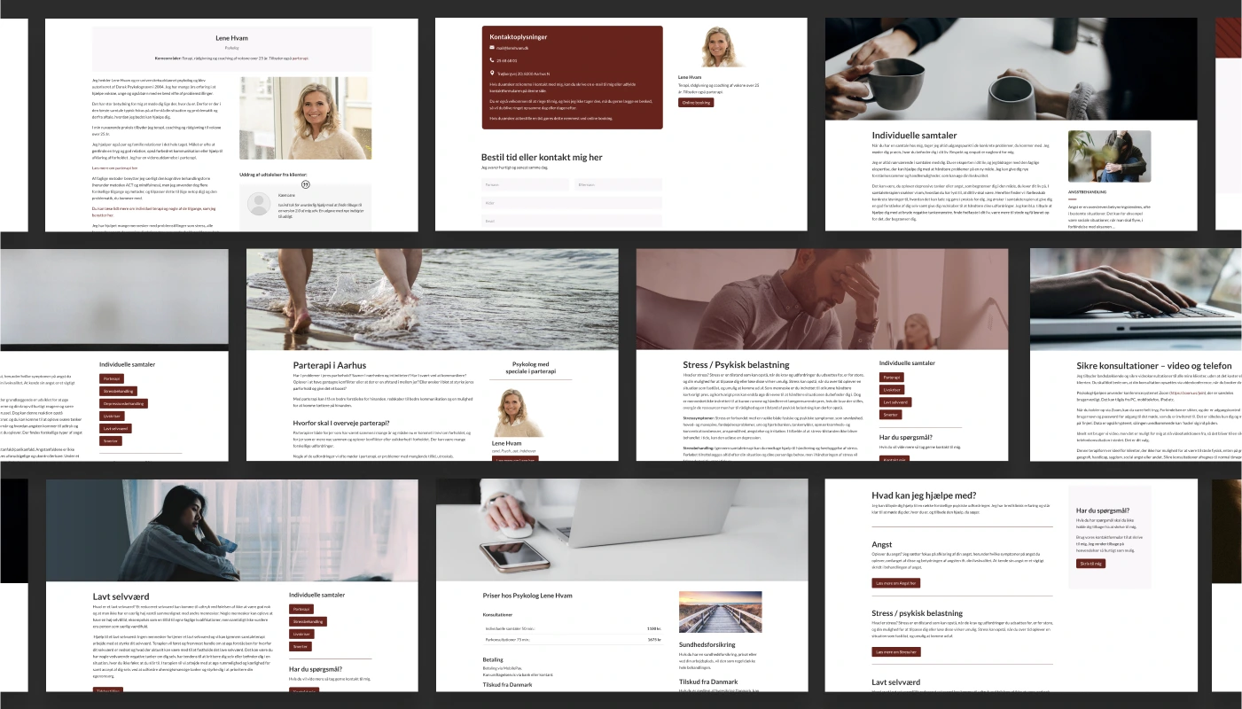 LeneHvam7 Hjemmeside design - Psykologhjælpen | Rain Creative